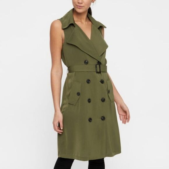 VERO MODA SLEEVELESS WAIST COAT - Picture 1 of 5